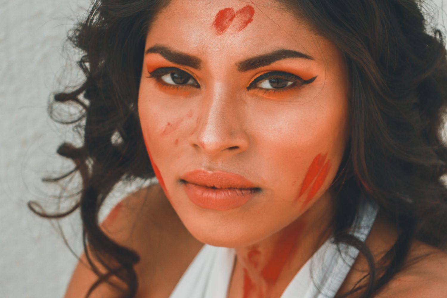 Photo: Sakshi Patwa via <a href="https://www.pexels.com/photo/portrait-of-a-brunette-with-red-smudges-on-face-7295417/" rel="noopener" target="_blank">Pexels</a>
